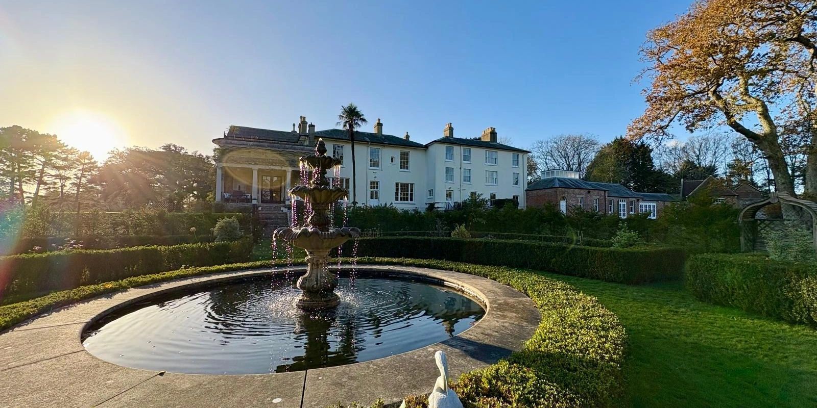 The Manor surrounded by gardens in the New Forest